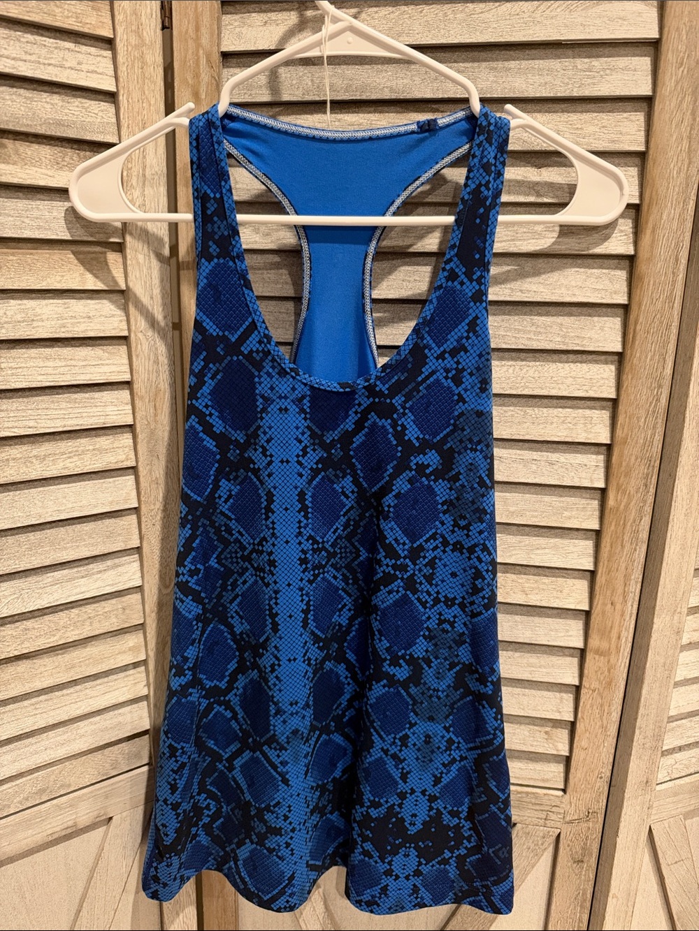 Lululemon Tank  Cool Blue Snake-Print Racerback Tank Top - Women